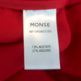 Monse Asymmetric Skirt Red Satin Size 10