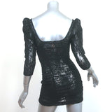 For Love & Lemons Ruched Lace Bustier Mini Dress Black Sz Extra Extra Small NEW