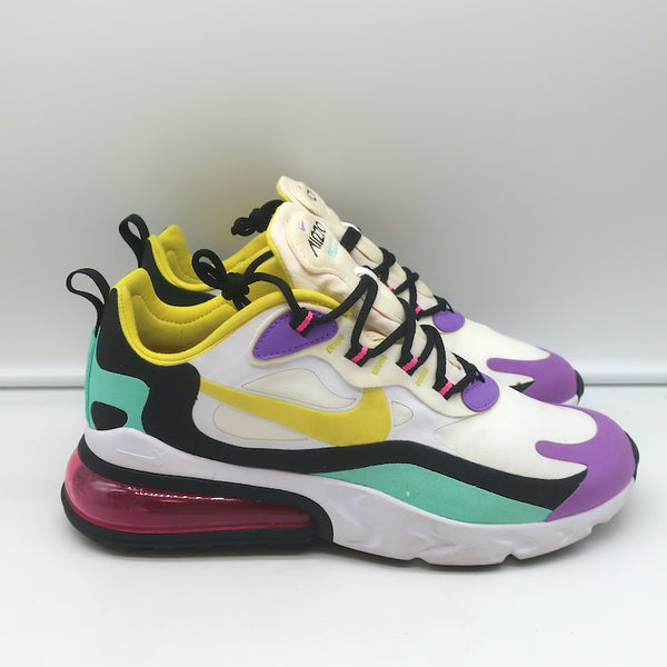 Nike air max 270 react white yellow black violet Clearance