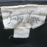 Janessa Leone Stephen Hat with Gold Bar Black Wool Felt Size Small