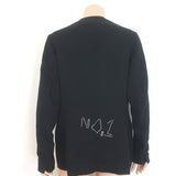 Yohji Yamamoto Pour Homme No.1 Embroidered Jacket Black Linen-Blend Size 4