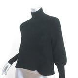 FRAME Chenille Turtleneck Sweater Black Knit Size Extra Small