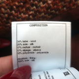 Chanel 18A Tweed Double Breasted Jacket Dark Red Size 36