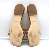 L'Agence Aurelie Bamboo Buckle Slide Sandals Brown Suede Size 7