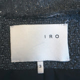 IRO Julianne Metallic Tweed Jacket Dark Gray Wool-Blend Size 3