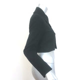 Ralph Lauren Collection Cropped Jacket Black Stretch Wool Size 6