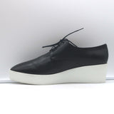 Robert Clergerie Lindsey Platform Wedge Oxfords Black Leather Size 41