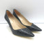 Stella McCartney Croc-Embossed Pointed Toe Pumps Black Faux Leather Size 38.5