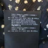 Saint Laurent Metallic Polka Dot Blouse Black/Gold Silk Size 42 Long Sleeve Top