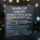 Saint Laurent Metallic Polka Dot Blouse Black/Gold Silk Size 42 Long Sleeve Top