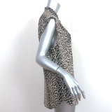 Saint Laurent Sleeveless Button Up Blouse Leopard Print Silk Size 36