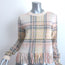 Chloe Fringed Plaid Sweater Cream Wool-Cashmere Size Small