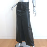 Alice + Olivia Rye Vegan Leather Maxi Skirt Black Size 4 NEW