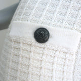 The Kooples Ruffled Hem Knit Skirt Ecru Cotton-Blend Size 1 NEW