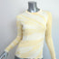 Proenza Schouler Tie Dye Long Sleeve Top Yellow Cotton-Blend Size Extra Small