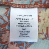 Veronica Beard Natuka Ruched Top Floral Print Cotton Size 8 Short Sleeve Blouse