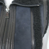 Vince Shearling Vest Navy & Black Size Extra Small