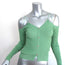 Jacquemus Tordu Cold Shoulder Cardigan Green Ribbed Knit Size 34