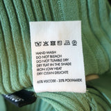 Jacquemus Tordu Cold Shoulder Cardigan Green Ribbed Knit Size 34