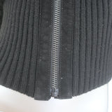 AllSaints Adria Shearling Bomber Jacket Black Size Medium