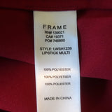 FRAME Blouse Brooke Red Heart Print Silk Size Small Ruffle Sleeve Top