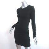 Kimberly Ovitz Open Back Long Sleeve Mini Dress Black Size Extra Small