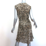 L'Agence Sleeveless Sheath Dress Leopard Print Chiffon Size 2