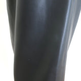 L'Agence Milann Vegan Leather Button-Front Midi Skirt Black Size 4