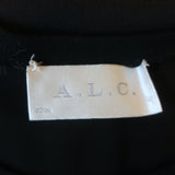 A.L.C. Layered Tank Top Palmer Black Knit & Silk Size Small Sleeveless Blouse
