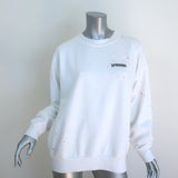 SPRWMN Paint Splatter Sweatshirt White Cotton Size Medium Crewneck Pullover