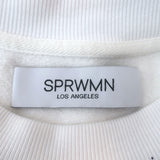 SPRWMN Paint Splatter Sweatshirt White Cotton Size Medium Crewneck Pullover