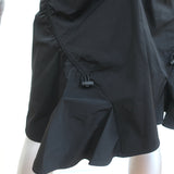 Bottega Veneta Ruched Fit & Flare Mini Dress Black Stretch Nylon Size 40