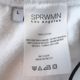SPRWMN Paint Splatter Sweatpants White Cotton Size Large NEW
