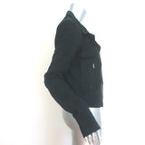 Rick Owens Stooges Suede Biker Jacket Black Size US 14