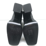 Saint Laurent Jodie 105 Cut-Off Western Ankle Boots Black Leather Size 38.5