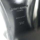 Saint Laurent Jodie 105 Cut-Off Western Ankle Boots Black Leather Size 38.5