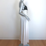 Rodarte Lace-Trimmed Satin Midi Slip Dress White Silk Size 6 NEW