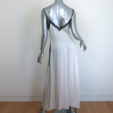 Rodarte Lace-Trimmed Satin Midi Slip Dress White Silk Size 6 NEW