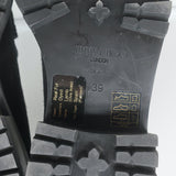 Jimmy Choo Deanna Crystal-Trim Shearling Penny Loafers Black Suede Size 39