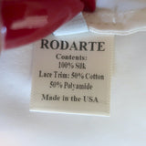 Rodarte Lace-Trimmed Satin Midi Slip Dress White Silk Size 6 NEW