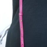Bottega Veneta Small The Point Triangle Crossbody Bag Magenta Leather