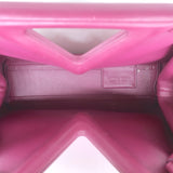Bottega Veneta Small The Point Triangle Crossbody Bag Magenta Leather