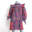 XIRENA Long Sleeve Mini Dress Nyla Black Opal Printed Cotton Size Medium NEW