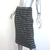 Christian Dior Houndstooth Tweed Skirt Suit Black/White Cotton-Blend Size US 2/4