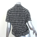 Christian Dior Houndstooth Tweed Skirt Suit Black/White Cotton-Blend Size US 2/4