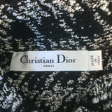 Christian Dior Houndstooth Tweed Skirt Suit Black/White Cotton-Blend Size US 2/4