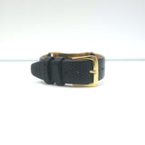 Vintage 1930s Longines 10k Gold-Filled Watch with Black Leather Band Unisex