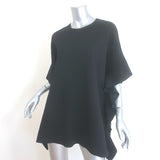 Valentino Ruffled-Side Tunic Top Black Knit Size Large