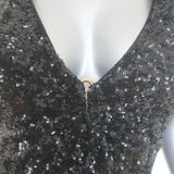 Chiara Boni La Petite Robe Ryushi Sequined Halter Gown Black Size 2 NEW