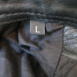 R13 Cafe Racer Cropped Leather Jacket Black Size Large